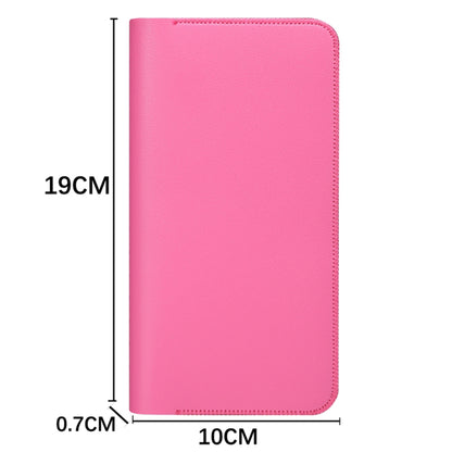 19x10x0.7cm Cell Phone Wallet PU Leather Clutch Bag Card Holder Storage Bag for 5.5-6 inch Mobile Phone, Size L