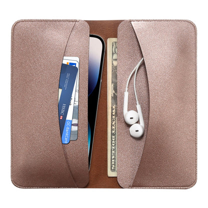 19x10x0.7cm Cell Phone Wallet PU Leather Clutch Bag Card Holder Storage Bag for 5.5-6 inch Mobile Phone, Size L