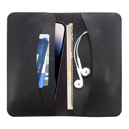 19x10x0.7cm Cell Phone Wallet PU Leather Clutch Bag Card Holder Storage Bag for 5.5-6 inch Mobile Phone, Size L