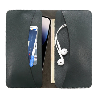 19.5x10x0.7cm PU Leather Phone Wallet Storage Bag Card Holder Handbag for 6.7-6.9 inch Phone, Size XL