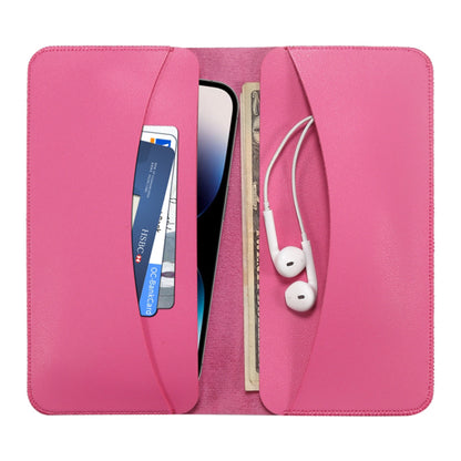 19.5x10x0.7cm PU Leather Phone Wallet Storage Bag Card Holder Handbag for 6.7-6.9 inch Phone, Size XL