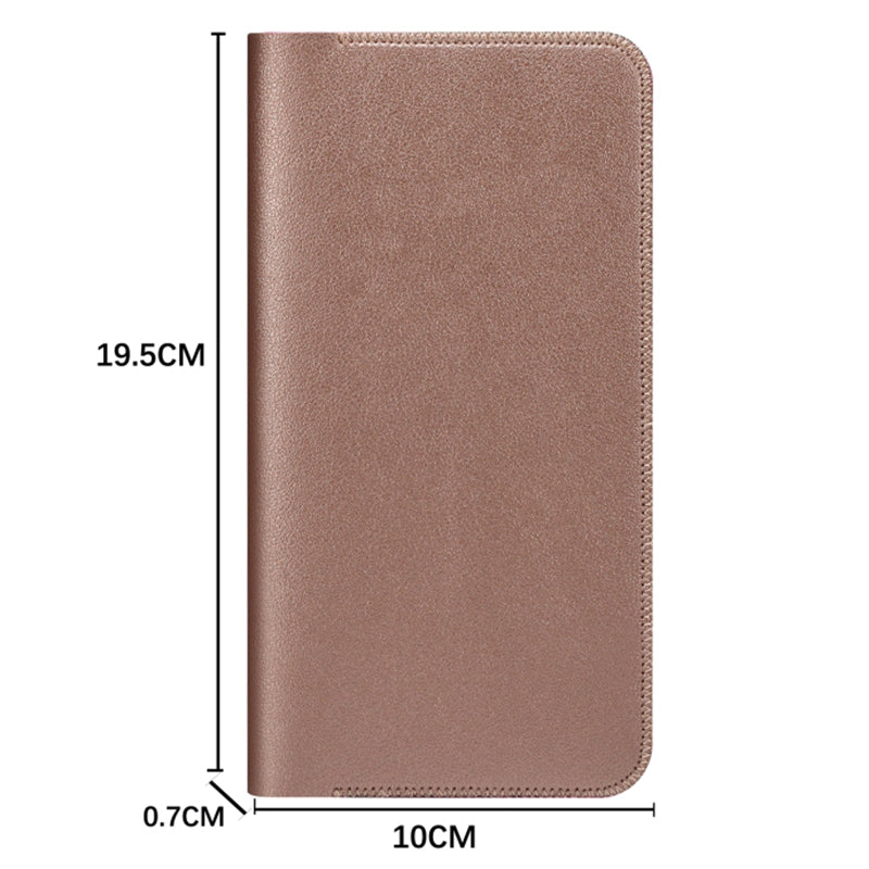 19.5x10x0.7cm PU Leather Phone Wallet Storage Bag Card Holder Handbag for 6.7-6.9 inch Phone, Size XL