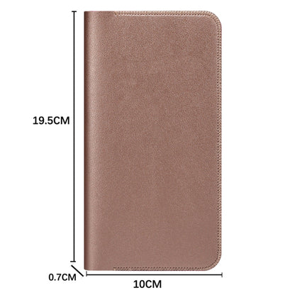 19.5x10x0.7cm PU Leather Phone Wallet Storage Bag Card Holder Handbag for 6.7-6.9 inch Phone, Size XL
