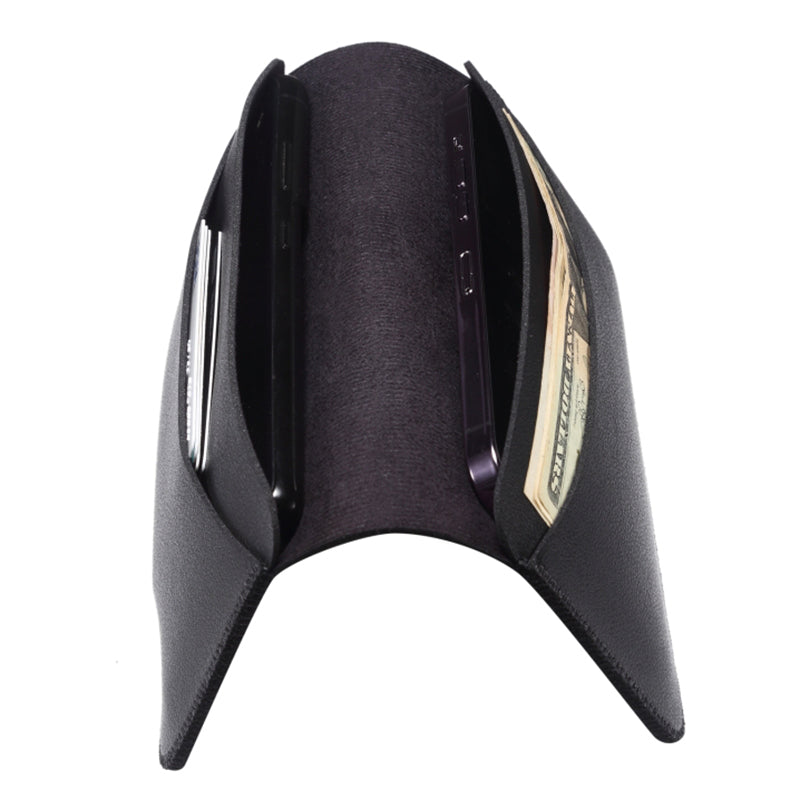 19.5x10x0.7cm PU Leather Phone Wallet Storage Bag Card Holder Handbag for 6.7-6.9 inch Phone, Size XL