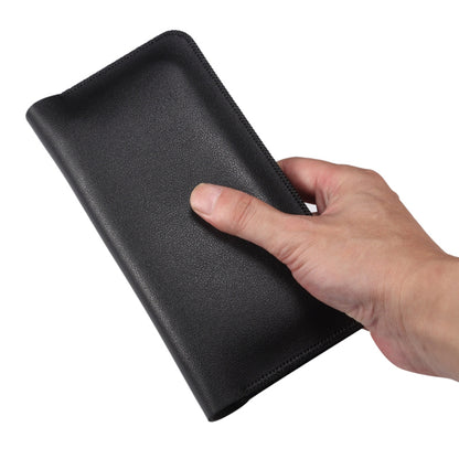 19.5x10x0.7cm PU Leather Phone Wallet Storage Bag Card Holder Handbag for 6.7-6.9 inch Phone, Size XL