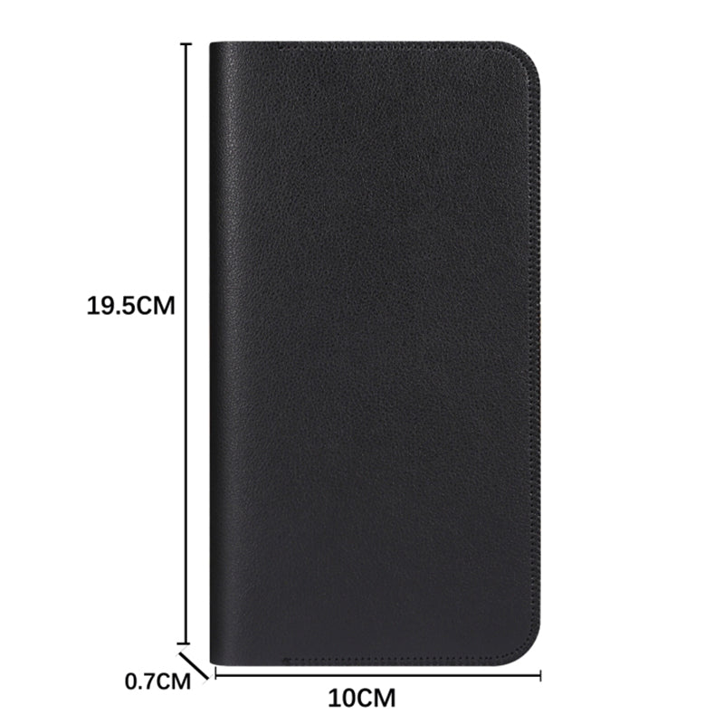 19.5x10x0.7cm PU Leather Phone Wallet Storage Bag Card Holder Handbag for 6.7-6.9 inch Phone, Size XL