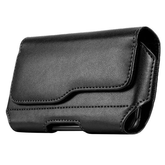 Horizontal Phone Belt Bag Shockproof PU Leather Waist Pouch for Universal Cell Phones