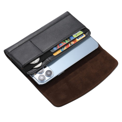 Card Slots Cell Phone Belt Bag Anti-Drop PU Leather Waist Phone Pouch with Magnetic Closure