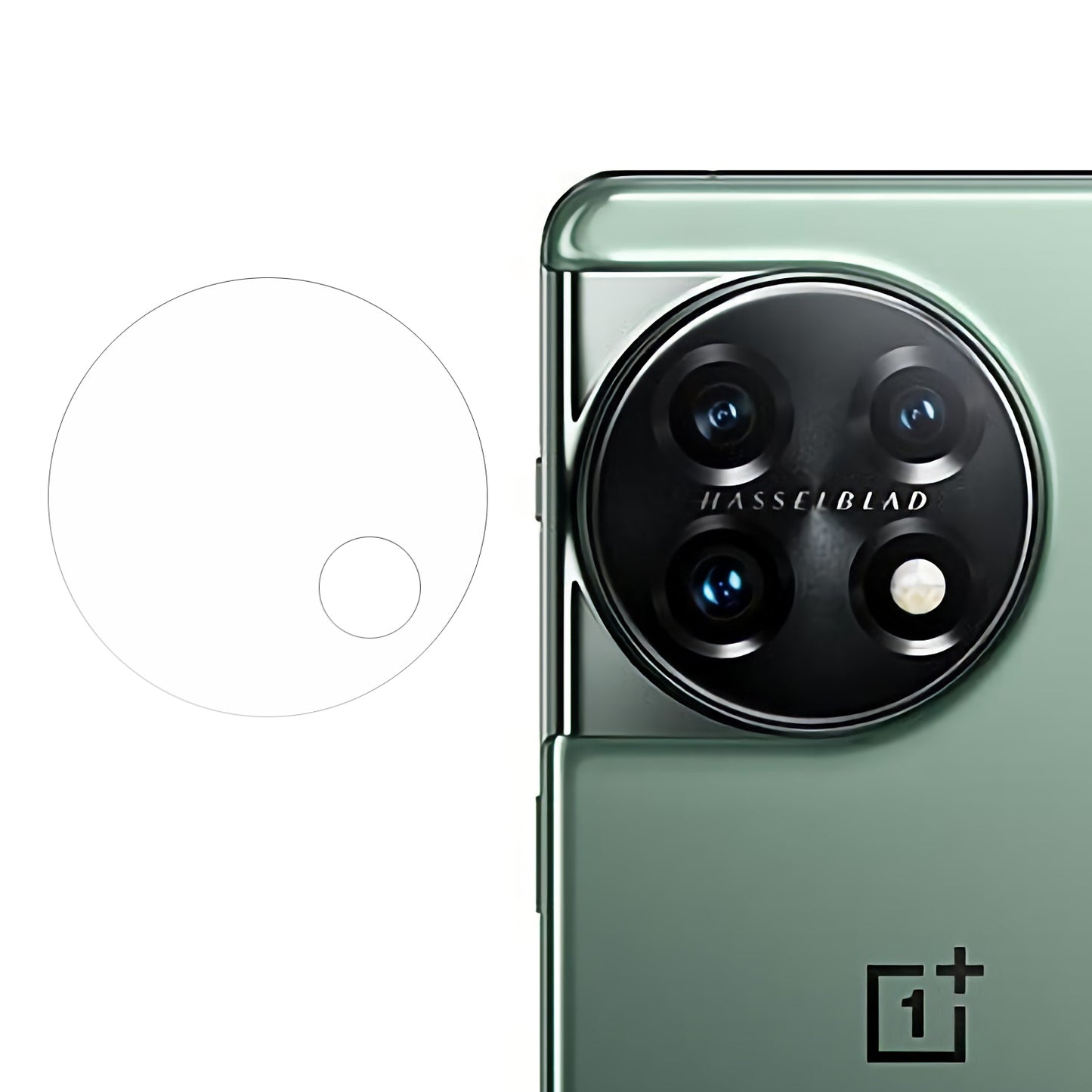 For OnePlus 11 5G Back Camera Lens Protector, Soft Soda-lime Glass HD Clear Anti-explosion Protective Lens Film