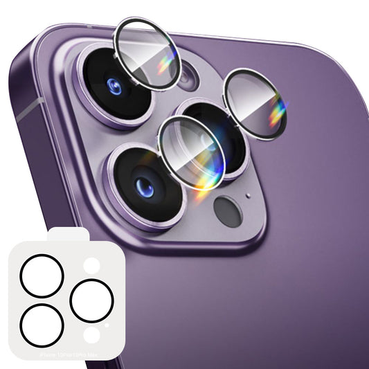 ENKAY HAT PRINCE For iPhone 13 Pro / 13 Pro Max Camera Lens Protector Tempered Glass Silk Printing Lens Film with Installation Tool
