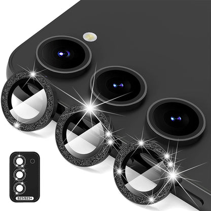 ENKAY HAT PRINCE 1 Set for Samsung Galaxy S23 / S23+ Camera Lens Film Rhinestone Aluminium Alloy+Tempered Glass Lens Protector