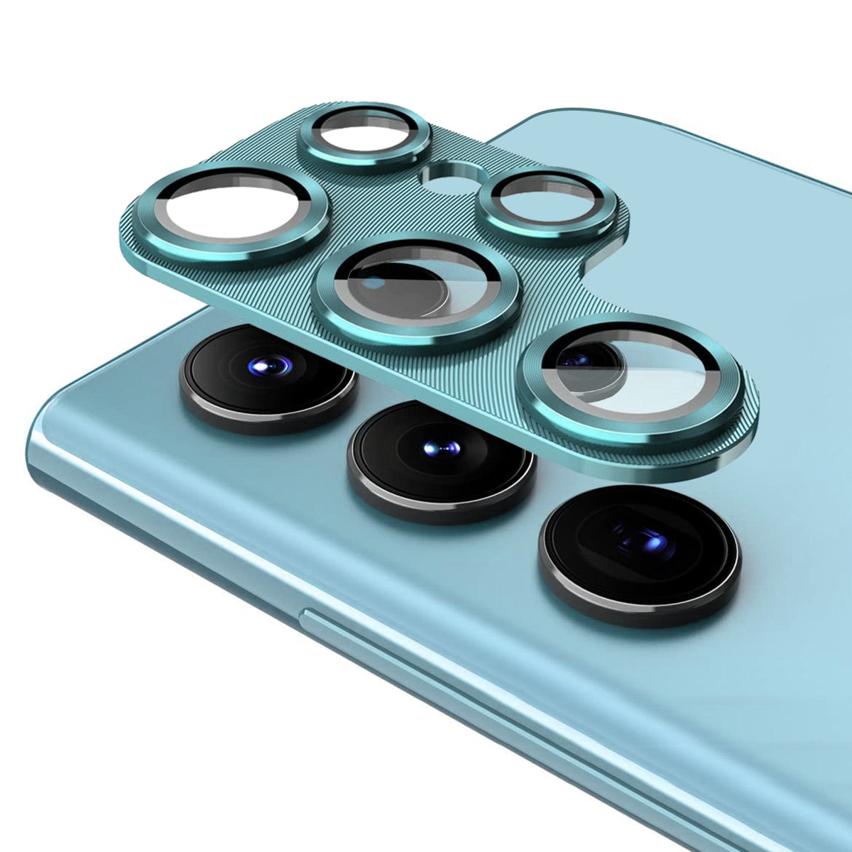 ENKAY HAT PRINCE Camera Lens Protector for Samsung Galaxy S22 Ultra 5G Aluminium Alloy + Tempered Glass Camera Lens Film