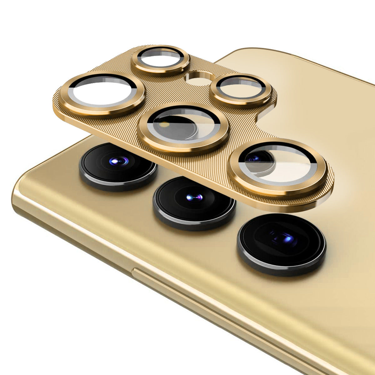 ENKAY HAT PRINCE Camera Lens Protector for Samsung Galaxy S22 Ultra 5G Aluminium Alloy + Tempered Glass Camera Lens Film
