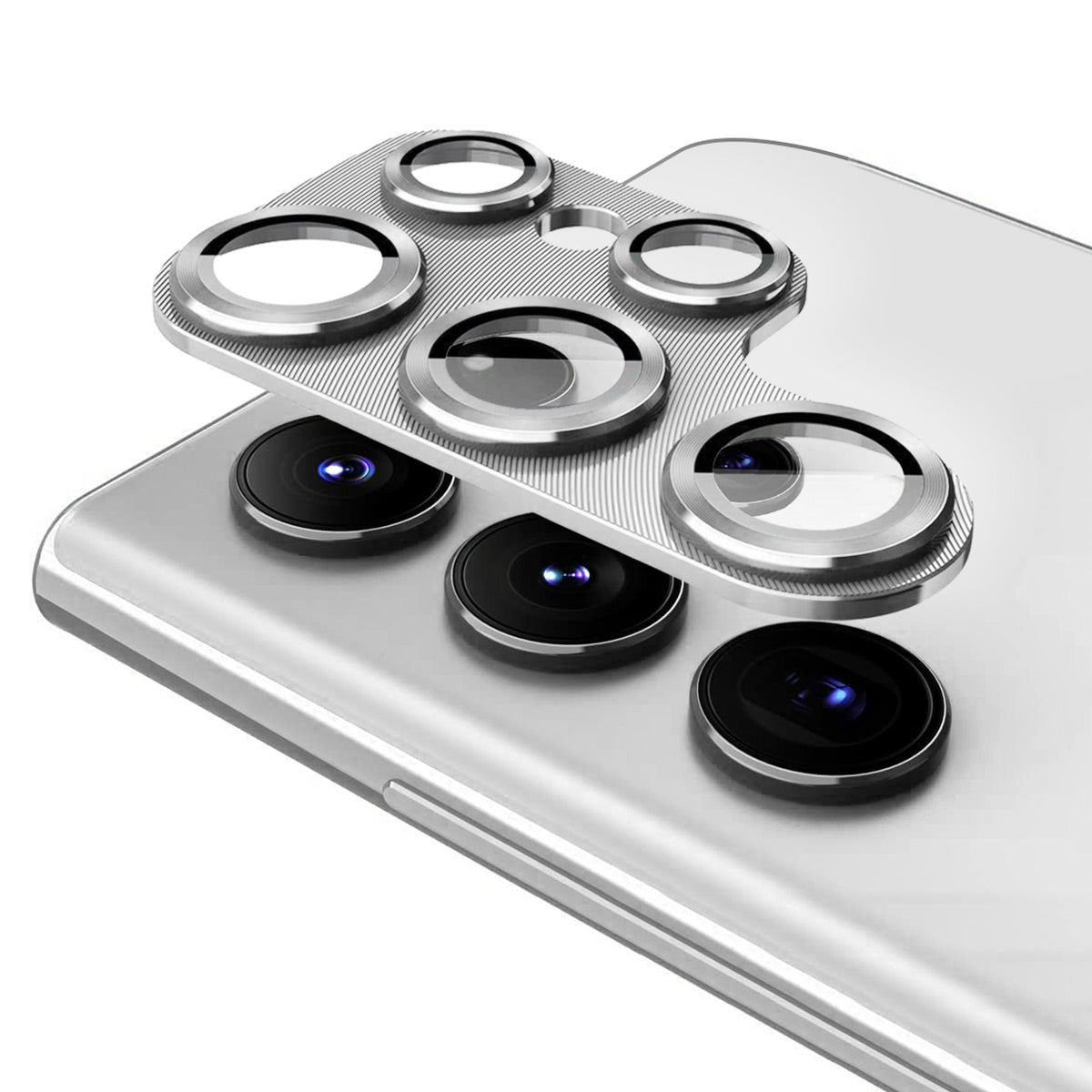 ENKAY HAT PRINCE Camera Lens Protector for Samsung Galaxy S22 Ultra 5G Aluminium Alloy + Tempered Glass Camera Lens Film