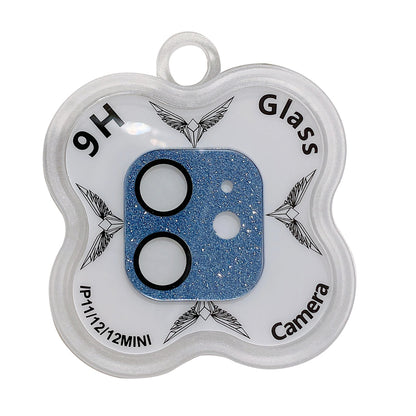 MKADI For iPhone 11 6.1 inch / 12 6.1 inch / 12 mini 5.4 inch Camera Lens Film Glitter Tempered Glass Lens Protector