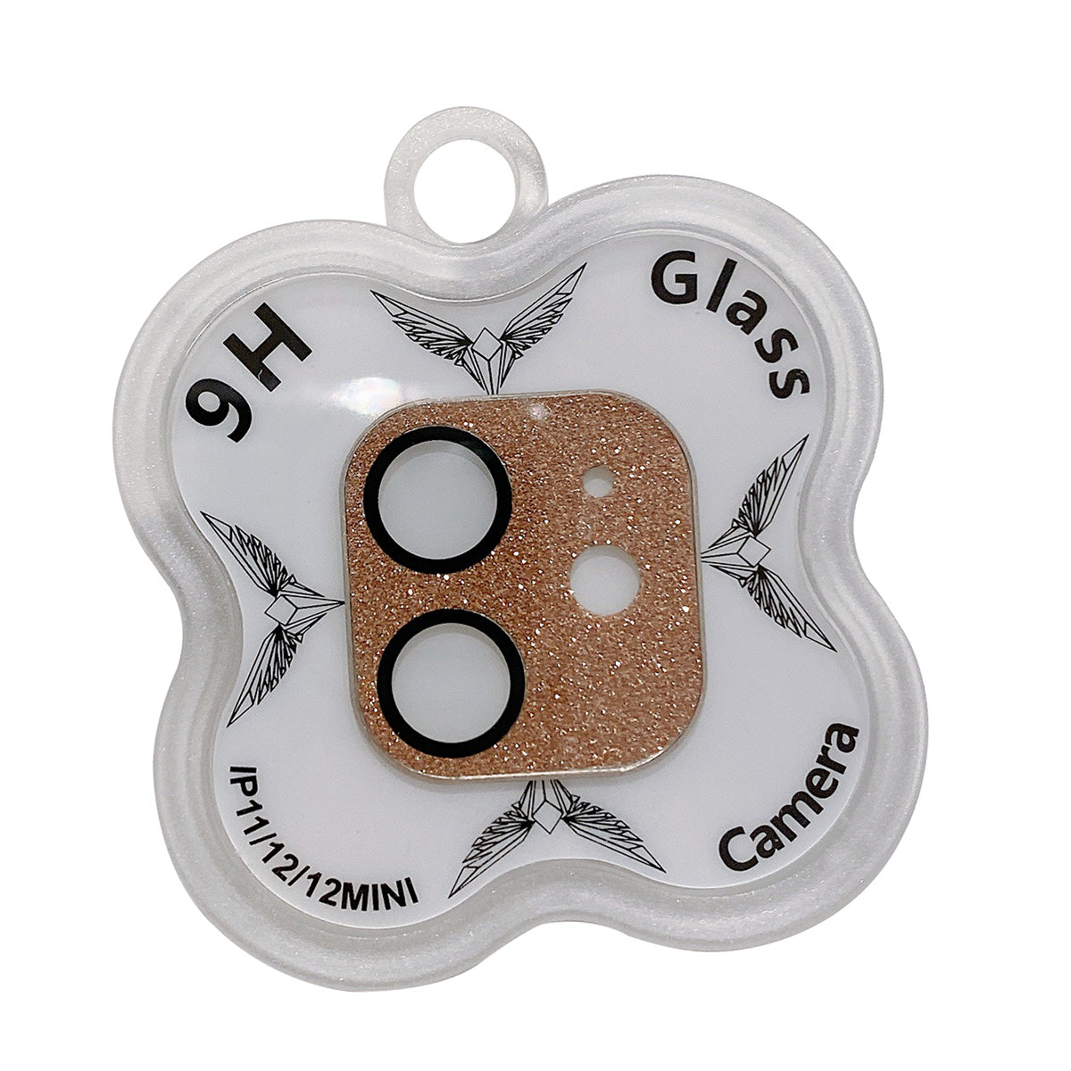 MKADI For iPhone 11 6.1 inch / 12 6.1 inch / 12 mini 5.4 inch Camera Lens Film Glitter Tempered Glass Lens Protector