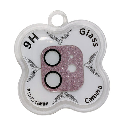 MKADI For iPhone 11 6.1 inch / 12 6.1 inch / 12 mini 5.4 inch Camera Lens Film Glitter Tempered Glass Lens Protector