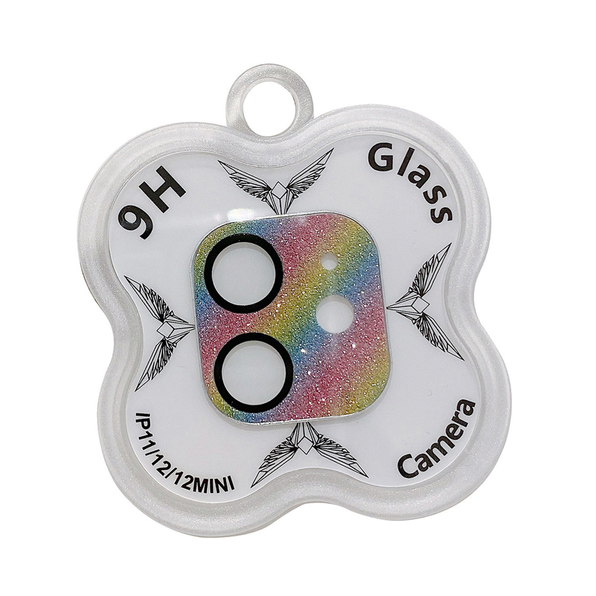 MKADI For iPhone 11 6.1 inch / 12 6.1 inch / 12 mini 5.4 inch Camera Lens Film Glitter Tempered Glass Lens Protector