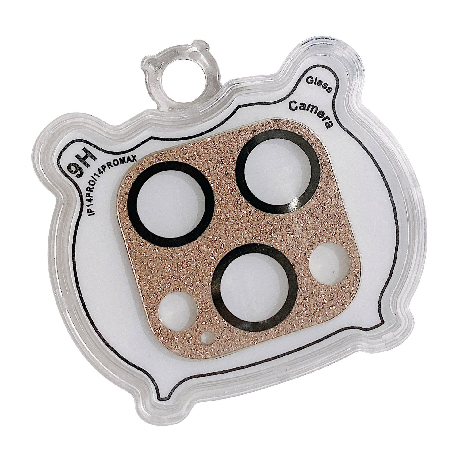 MKADI For iPhone 14 Pro / 14 Pro Max Glitter Camera Lens Film Anti-scratch Tempered Glass Lens Guard