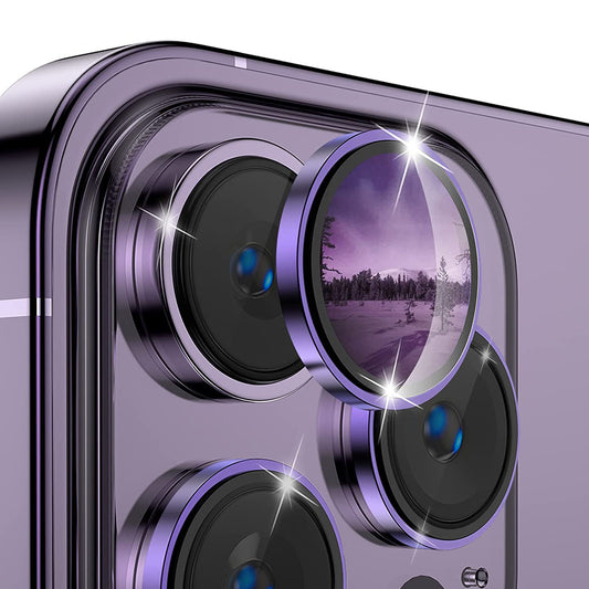 ENKAY HAT PRINCE 3Pcs / Set For iPhone 14 Pro / 14 Pro Max Crystal Clear Camera Lens Protector Tempered Glass Lens Film