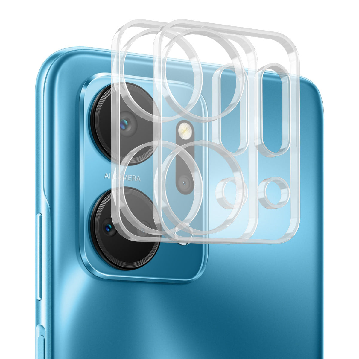 ENKAY HAT PRINCE 2Pcs Camera Lens Protector for Honor X7a 4G , Clear Tempered Glass Rear Back Camera Lens Film