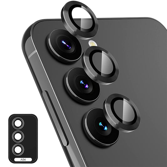 ENKAY HAT PRINCE For Samsung Galaxy A54 5G Aluminum Alloy+Tempered Glass Camera Lens Protector Set Camera Ring Cover