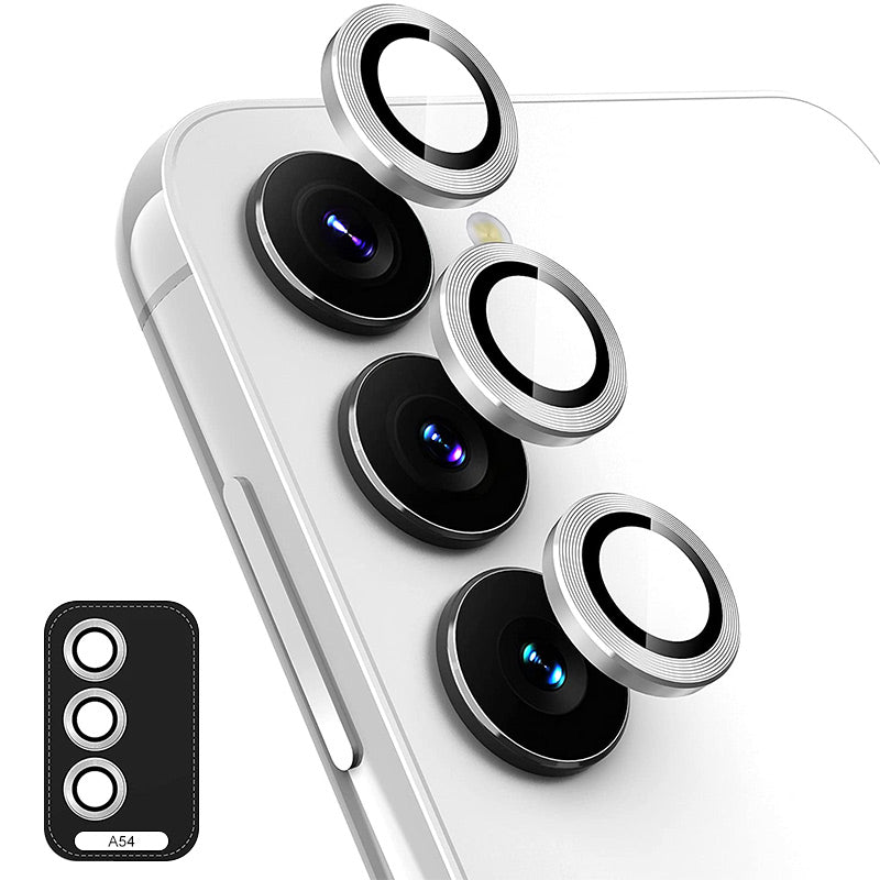 ENKAY HAT PRINCE For Samsung Galaxy A54 5G Aluminum Alloy+Tempered Glass Camera Lens Protector Set Camera Ring Cover