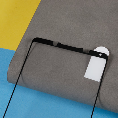 For Sony Xperia 1 V Silk Printing Full Glue Phone Screen Protector Tempered Glass Black Edge Screen Film