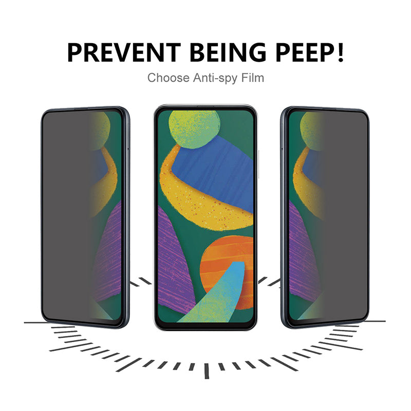RURIHAI For Samsung Galaxy S23+ Anti-Spy Phone Full Screen Protector AGC Glass Film (Support Fingerprint Unlock)