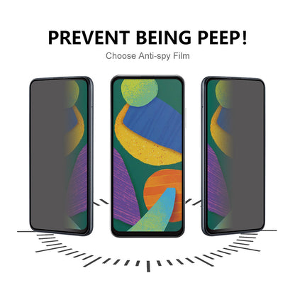 RURIHAI For Samsung Galaxy S23+ Anti-Spy Phone Full Screen Protector AGC Glass Film (Support Fingerprint Unlock)