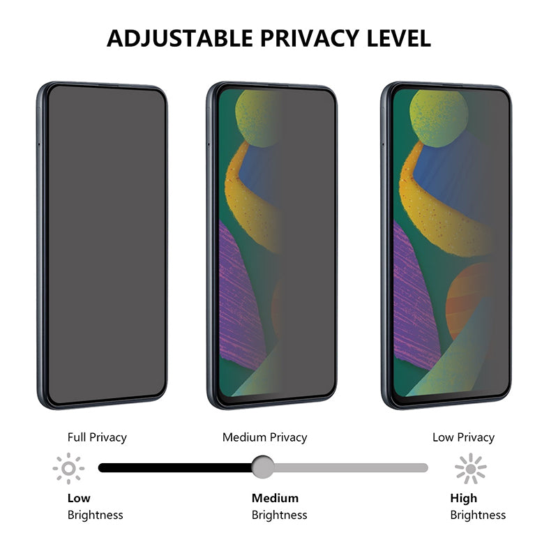 RURIHAI For Samsung Galaxy S23+ Anti-Spy Phone Full Screen Protector AGC Glass Film (Support Fingerprint Unlock)