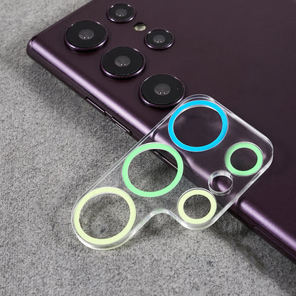 MKADI For Samsung Galaxy S23 Ultra Luminous Tempered Glass Camera Lens Protector Anti-scratch Film
