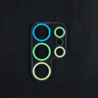 MKADI For Samsung Galaxy S23 Ultra Luminous Tempered Glass Camera Lens Protector Anti-scratch Film