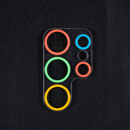 MKADI For Samsung Galaxy S23 Ultra Luminous Tempered Glass Camera Lens Protector Anti-scratch Film