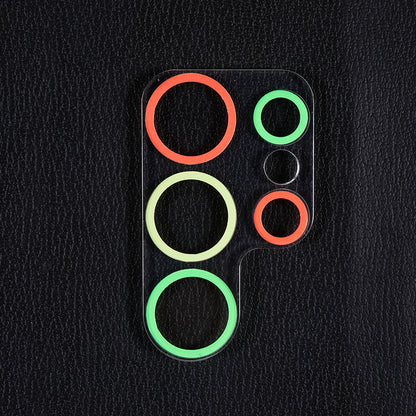 MKADI For Samsung Galaxy S23 Ultra Luminous Tempered Glass Camera Lens Protector Anti-scratch Film
