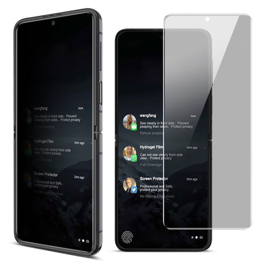IMAK Hydrogel Film III For Samsung Galaxy Z Flip4 5G Anti-Spy TPU Phone Screen Film Full Screen Protector