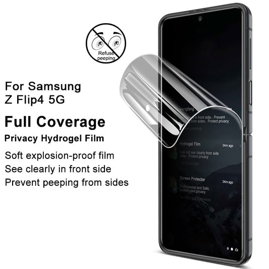IMAK Hydrogel Film III For Samsung Galaxy Z Flip4 5G Anti-Spy TPU Phone Screen Film Full Screen Protector