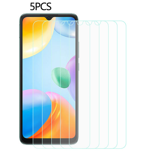 5Pcs / Pack 0.3mm Clear Screen Protector for Xiaomi Redmi 10C 4G , 2.5D Impact Protection Tempered Glass Film