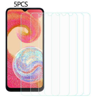 5PCS For Samsung Galaxy A04e 4G / F04 4G / M04 4G Anti-Scratch 0.3mm 2.5D Arc Tempered Glass Screen Protector