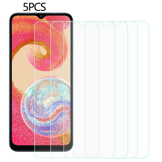 5PCS For Samsung Galaxy A04e 4G / F04 4G / M04 4G Anti-Scratch 0.3mm 2.5D Arc Tempered Glass Screen Protector