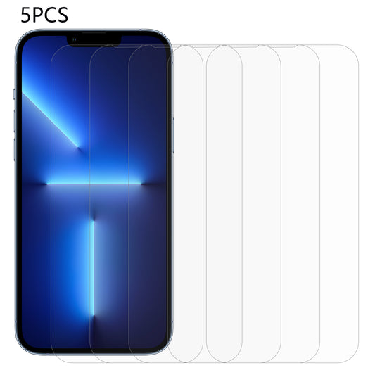 5Pcs / Set for iPhone 13 Pro Max 2.5D 0.3mm Phone Screen Protector Tempered Glass Anti-explosion Film