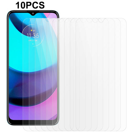 10Pcs / Set For Motorola Moto E20 0.3mm 2.5D Tempered Glass Film Ultra Clear Phone Screen Protector