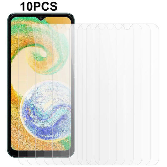 10Pcs / Set Tempered Glass Film for Samsung Galaxy A04s 4G (164.7 x 76.7 x 9.1 mm) HD 0.3mm 2.5D Arc Edge Phone Screen Protector