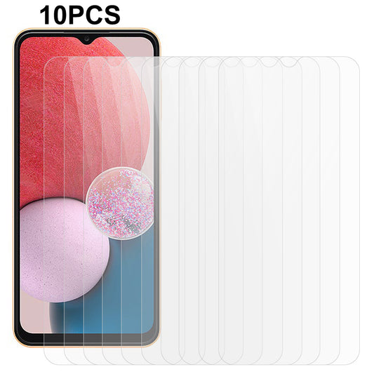 10Pcs / Set For Samsung Galaxy A13 4G Phone Screen Protector 0.3mm 2.5D Tempered Glass Shatter-proof Film