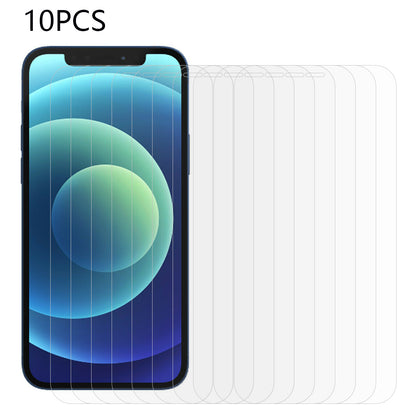 10Pcs / Set For iPhone 12 / 12 Pro Phone Screen Protector 2.5D 0.3mm Scratch-resistant HD Tempered Glass Film