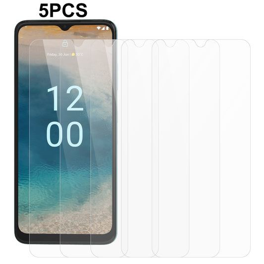 5Pcs / Pack 2.5D Screen Protector for Nokia G22 , Ultra Clear 0.3mm Tempered Glass Phone Screen Film