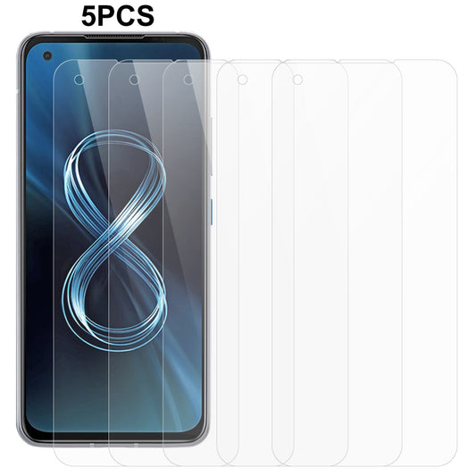 5Pcs  /  Pack For Asus Zenfone 8 0.3mm 2.5D Clear Tempered Glass Anti-scratch Film Screen Protector