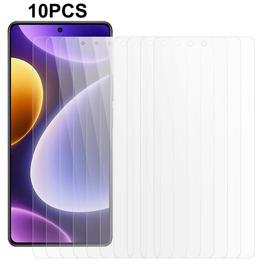 10Pcs / Set For Xiaomi Redmi Note 12 Turbo / Poco F5 5G Tempered Glass Film 0.3mm 2.5D Ultra Clear Phone Screen Protector