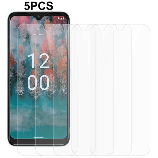 5PCS For Nokia C12 Plus / C12 Pro / C12 4G 2.5D Tempered Glass Screen Protector 0.3mm Super Thin Anti-Scratch Screen Film