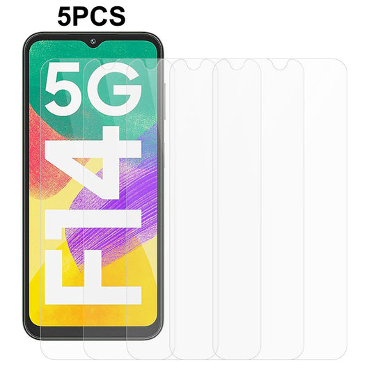 5PCS For Samsung Galaxy F14 5G 0.3mm 2.5D Screen Protector Tempered Glass Phone Protective Film